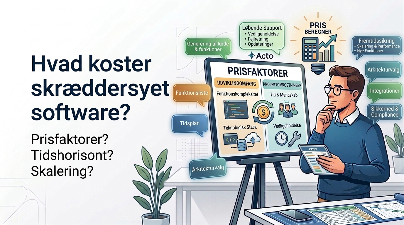 Hvad koster skræddersyet software?